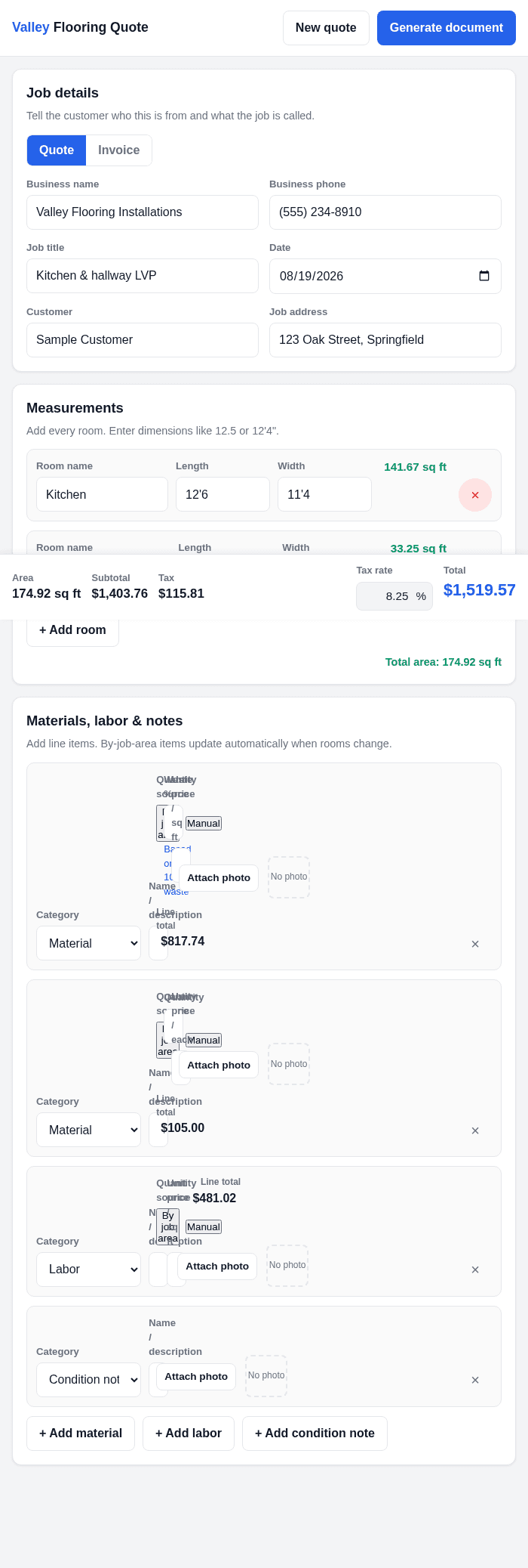 leaky: correct totals, garbled overlapping line items