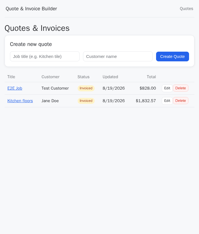 raw: a polished React and SQLite quotes screen that does not save
